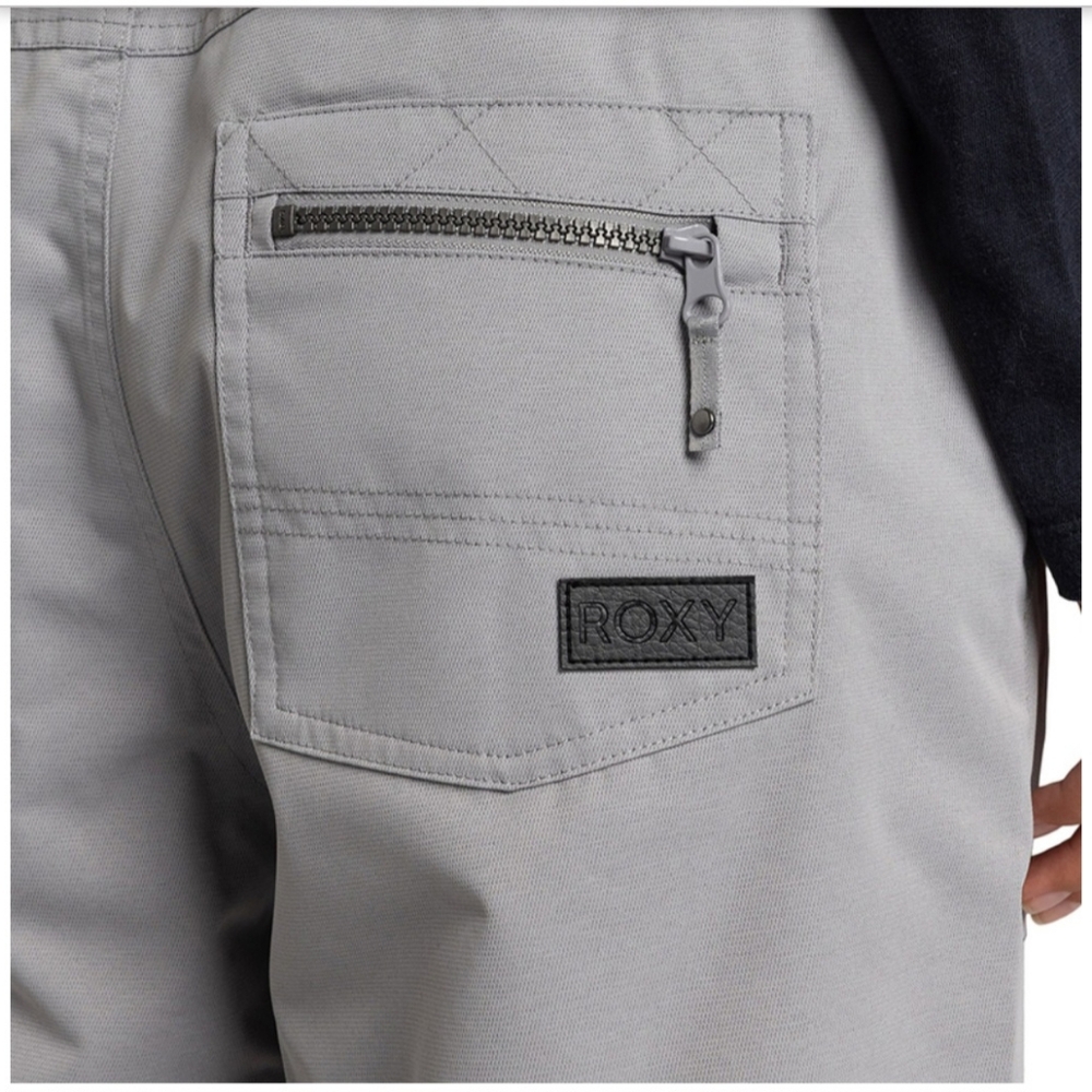 Roxy Light Gray Pants with Back Zipper Pocket